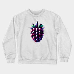 Abstract Blackberry: Geometric Berry Design Crewneck Sweatshirt